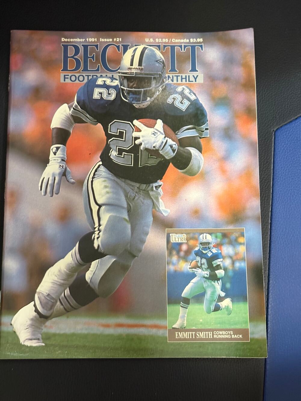 Beckett Football Card Magazine Issue #21 December 1991 Emmitt Smith Cowboys